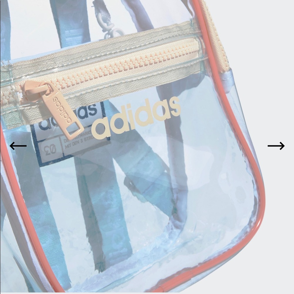 ❌SOLD OUT❌BRAND NEW CLEAR MINI ADIDAS BACKPACK - Picture 5 of 7